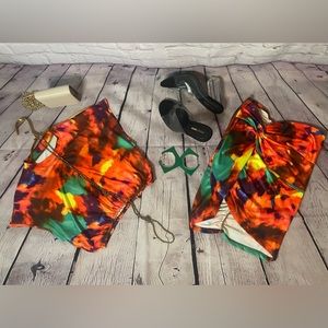 SHEIN Multi Color Skirt Set